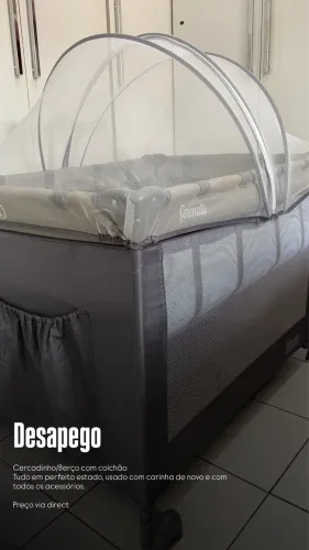 Cercadinho para bebê com colchão