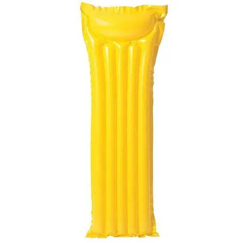 boia colchão inflável flutuante p/ água piscina cor amarelo<br>