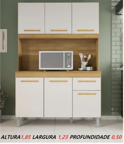 Armário kit 6 portas 1.23 amplo