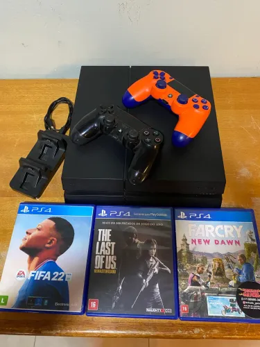 PlayStation 4 NOVO 2 MANETES ORIGINAIS 30 JOGOS