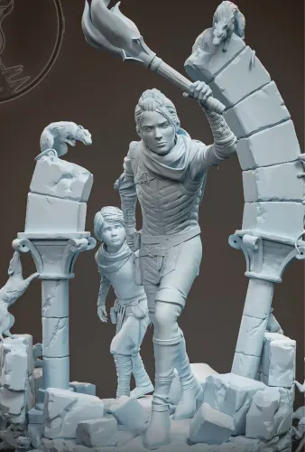 Amicia é Hugo Plague Tale Figure Impressão 3D Filamento