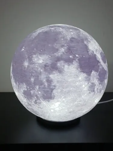 Luminária Lua - Impressão em 3D, com LED 5V