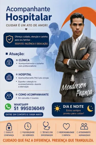 Acompanhante hospitalar e de serviços em Porto Alegre RS