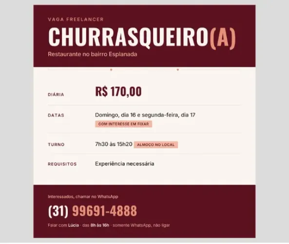 Churrasqueiro freelancer