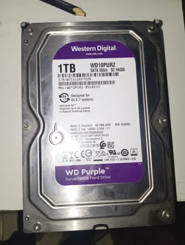 HD 1 TB 1 tera Wd purple ,(roxo ) ideal para dvr