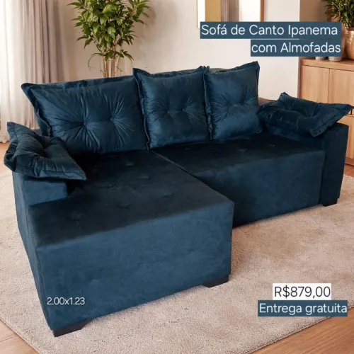 PROMOÇÃO URGENTE - Sofá Ipanema 3 Lugares COM CHAISE Disponível