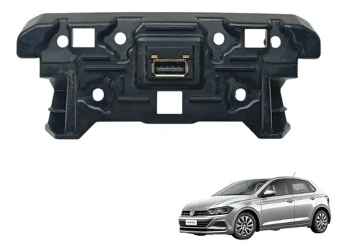 Suporte Entrada Usb Console Traseiro Vw Polo 2018 (usado)