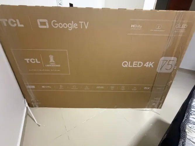 TV TCL QLED 4K 75 Google TV - Nova na Caixa!