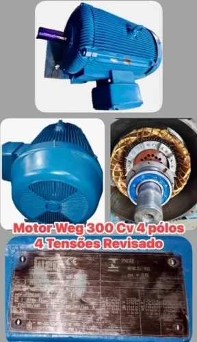 Motor Weg 300 Cv 1700 Rpm 4 Tensões