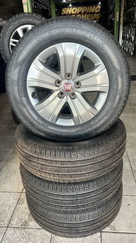 Rodas Fiat Toro Aro 16 usadas com pneus Remold novos 