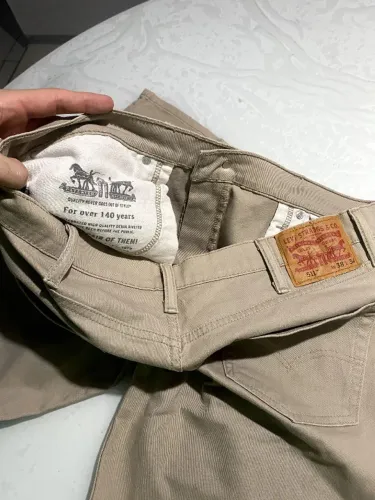 Kit 2 Calças LEVIS 511 + SKYLER JEANS ? Tam 48 | BEGE KHAKI / AZUL