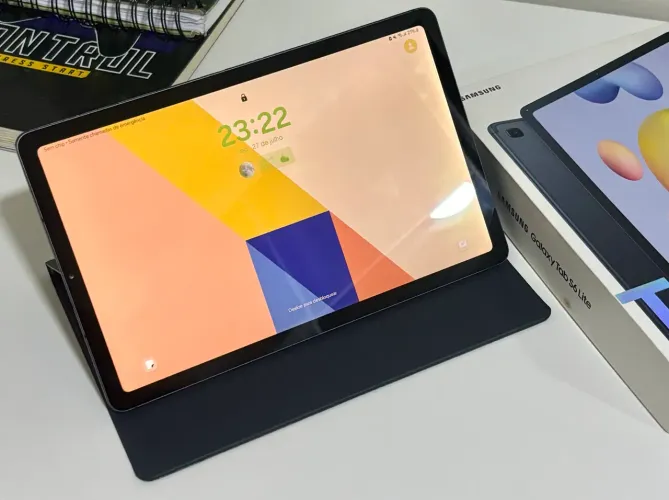 Samsung Galaxy Tab S6 Lite 128GB 4G (SM-P619) + S Pen + Capa e Caixa
