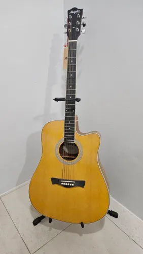 Violão Elétrico Aço Memphis Md-30 Natural Fosco com capa