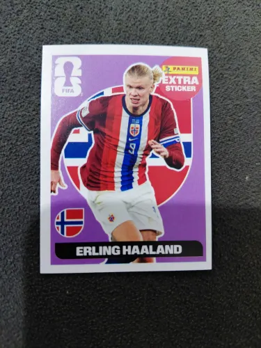Figurinha copa 2026 extra Erling Haaland roxa