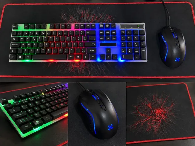 Kit teclado + mouse + mousepad