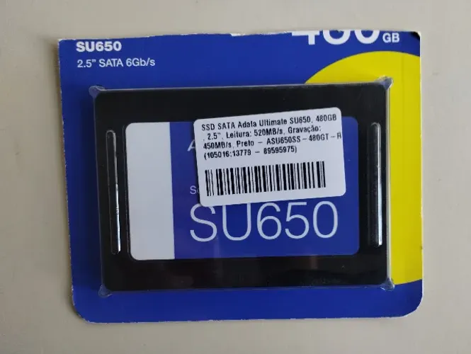 ssd sata 2.5 480gb  Adata Ultimate SU650 lacrado com NF e garantia 