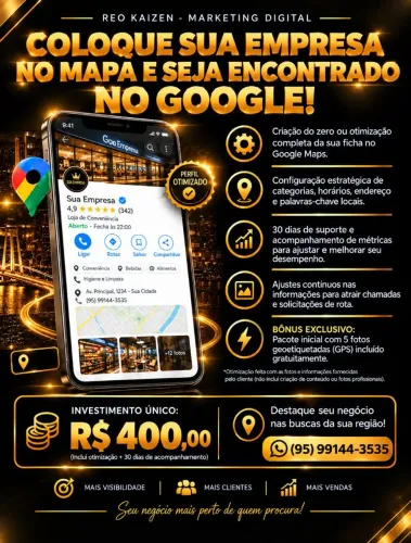 Google Meu Negócio - Otimização e Perfil Completo R$400 | Reo Kaizen