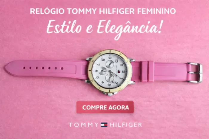 Relógio feminino Tommy Hilfiger rosa (marca exclusiva Vivara)