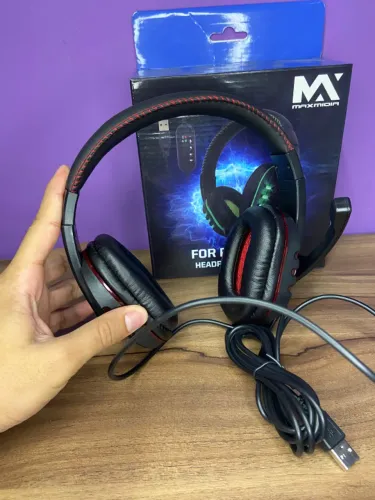 Fone de ouvido Hedaset Gamer com Fio Maxmidia an3