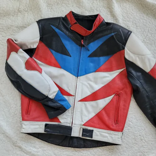jaqueta de couro legítimo vintage motoqueiro