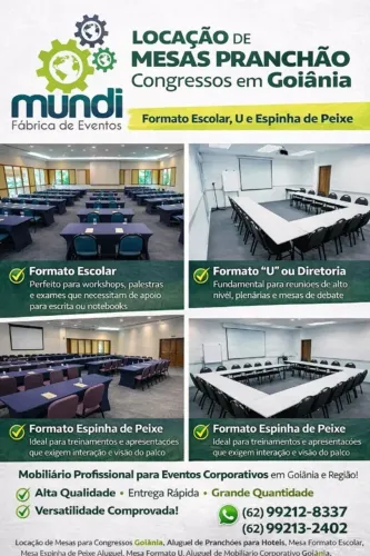ALUGEL DE MESA PARA TREINAMENTO - PRANCHÃO GOIÂNIA