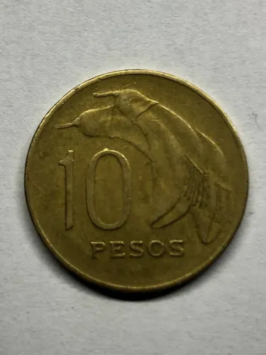 Moeda Antiga - 10 Pesos Uruguai Mbc