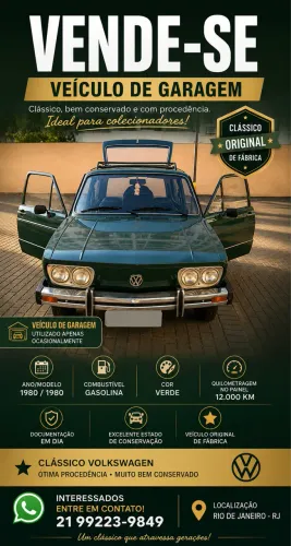 Volkswagen Brasilia 1600 2P 1980