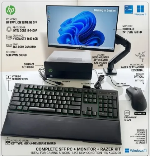 Pc Gamer HP Pavilion modelo TPC-W051-MT GTX1660 6GB, 500GB SSD m.2, 8gb RAM