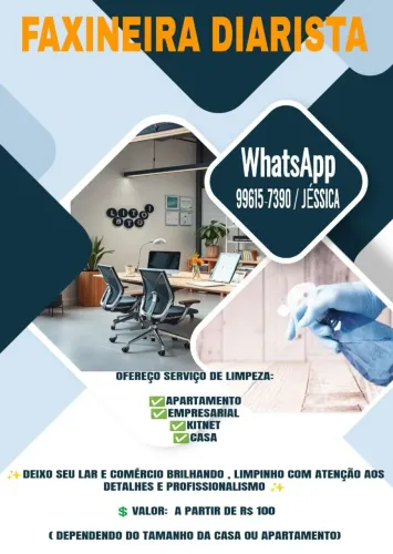 OFEREÇO SERVIÇOS DE LIMPEZA RESIDENCIAL EMPRESÁRIAL APARTAMENTO 