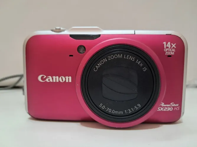 Câmera digital Canon sx230hs rosa