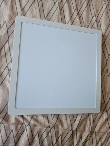 Luminária Plafon LED quadrada branca de 24W