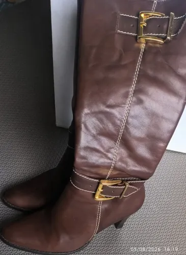 Bota de couro Constance