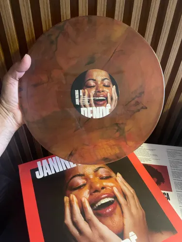 LP Janine Mathias - Dendê - vinil laranja esfumaçado 