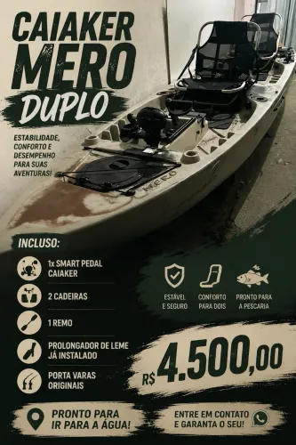 Caiaque Mero Duplo com Pedal