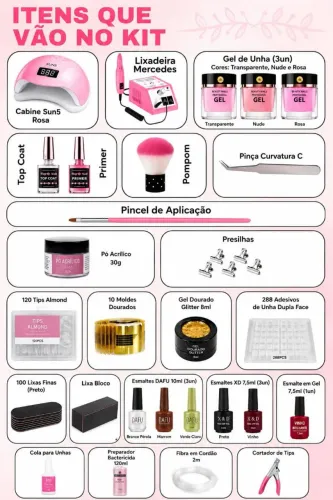 Kit de alongamento de unha em gel PROFISSIONAL
