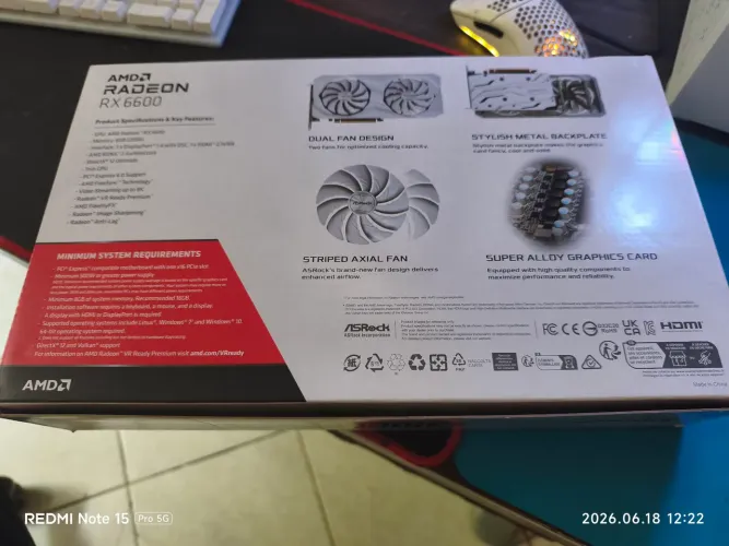 Vendo ou troco,placa de vídeo rx6600