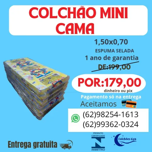 Colchão Mini cama 1,50x0,70