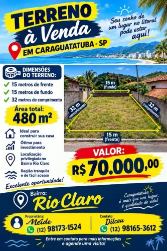 Vendo terreno em Caraguatatuba