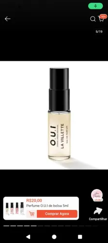 Perfumes de bolsa o.u.i 3 frascos de 5ml cada