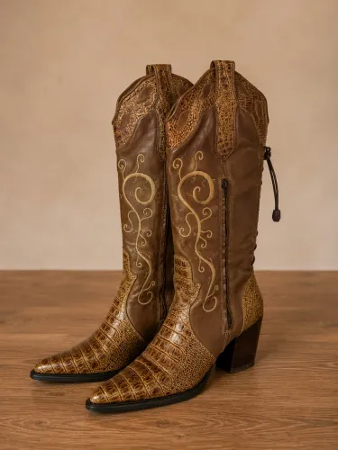 Bota Montaria Couro Legítimo Feminina