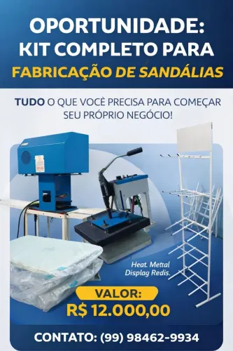 Kit completo para fábricação de sandália