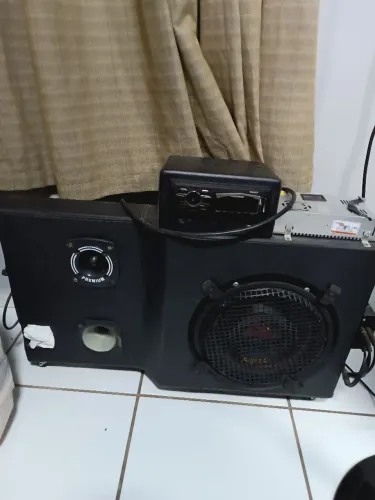 Caixa de som completa com módulo e carregador de bateria 
