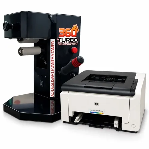 Prensa 360 Turbo Transfer + Impressora HP LaserJet CP1025 Color