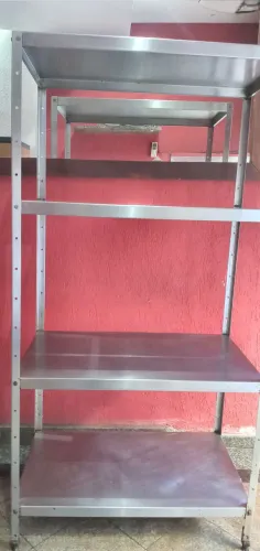 Vendo estante 3 prateleiras inoxidável. 