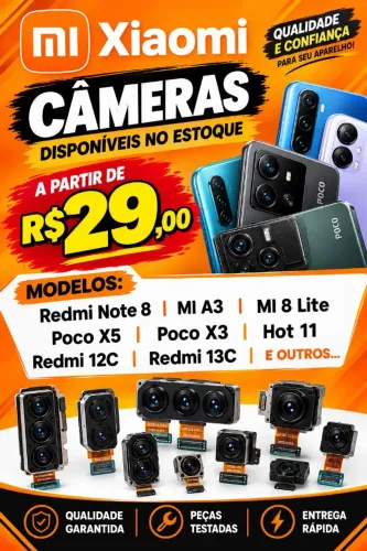 CÂMERAS XIAOMI VÁRIOS MODELOS