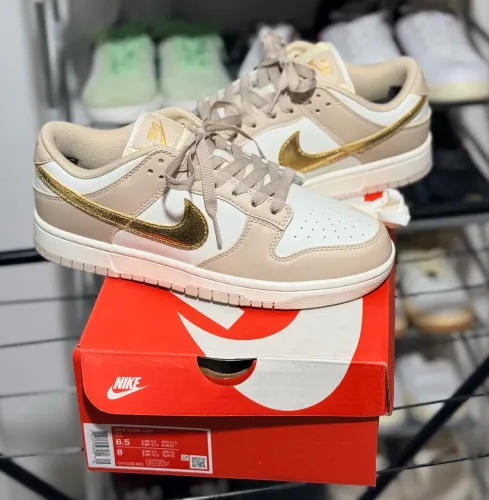 Tênis Novo 1:1 Nike Dunk Metallic Gold Original