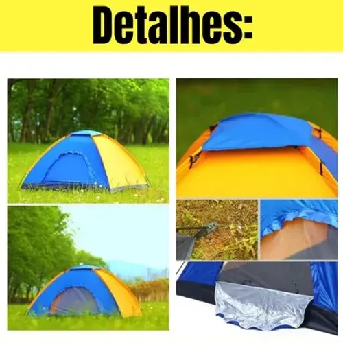 barraca de acampamento 2/3 e 3/4 pessoas montagem fácil barraca camping