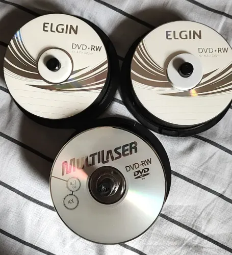 DVDs da marca Elgin (DVD+RW) e Multilaser (DVD-RW) VENDO FRACIONADO