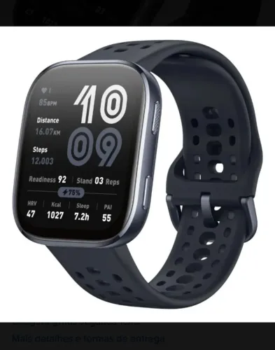 Amazfit Bip 6, Gps Integrado, Amoled 1,97 polegadas, Mapas, Cinza-escuro.