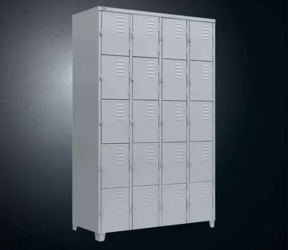 ROUPEIRO DE AÇO C/ 20 PORTAS PEQUENAS C/ PITÃO P/ CADEADOS